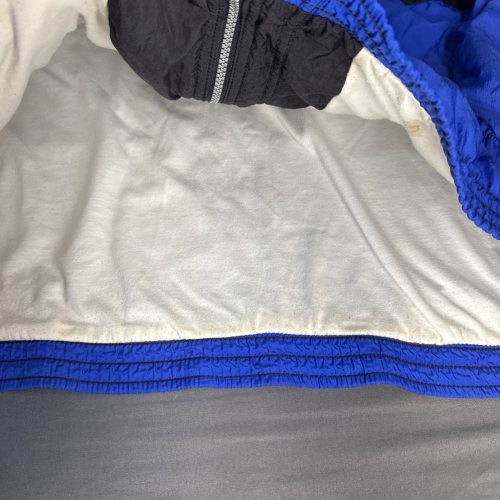 VINTAGE Nike Track Jacket Large Blue‎ Baggy Big Swoosh Windbreaker Retro 90s* - Picture 7 of 12